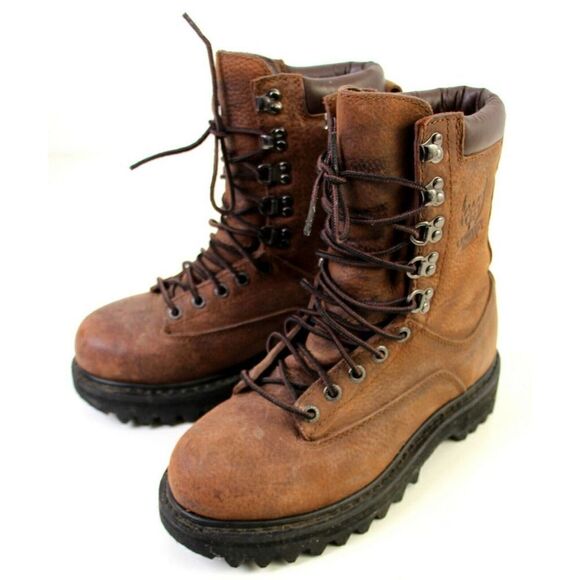 Cabela’s Outfitter Series Goretex Goodyear BROWN LEATHER LACE UP BOOTS Sz 6M - Picture 2 of 12